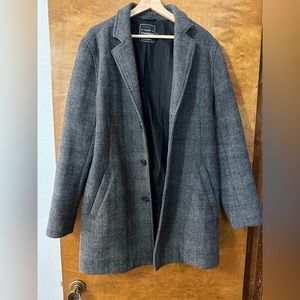 Gray Wool Topman overcoat